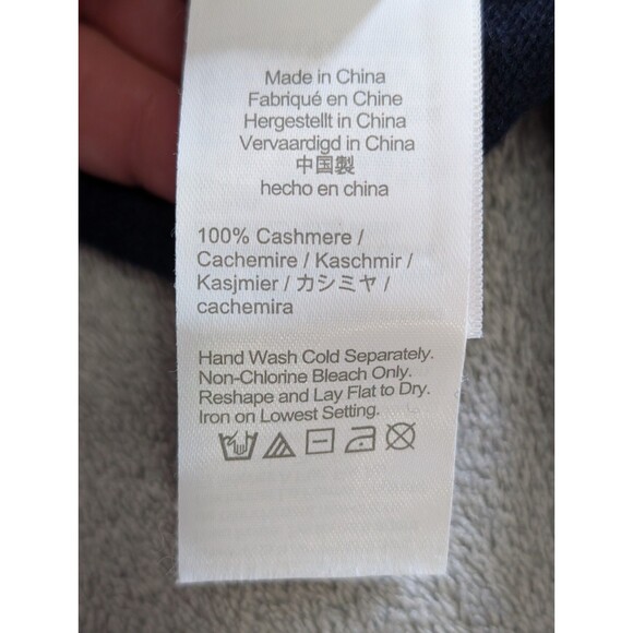 J Crew Sweaters Men's M-T Blue 100% Cashmere Knit Pullover Crew Neck - Picture 6 of 9